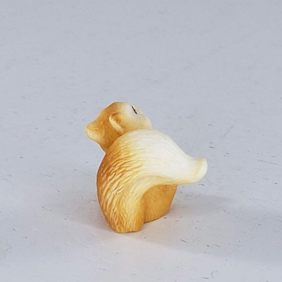 Squirrel Miniature Figurine Tiny Happy Holding Acorn - Picture 5 of 7